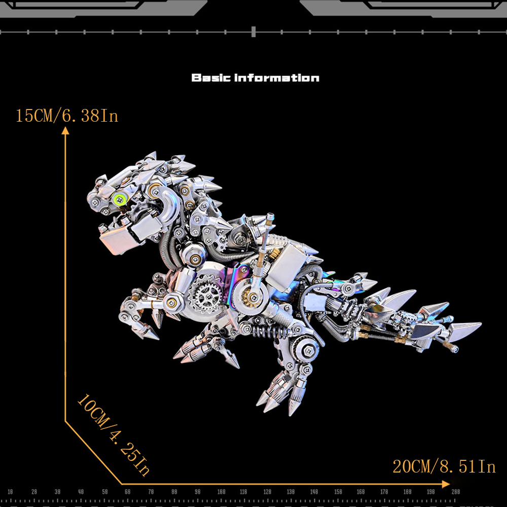 Western Dragon Mechanical 3D Metal Puzzle Punk Model Kit For Adults