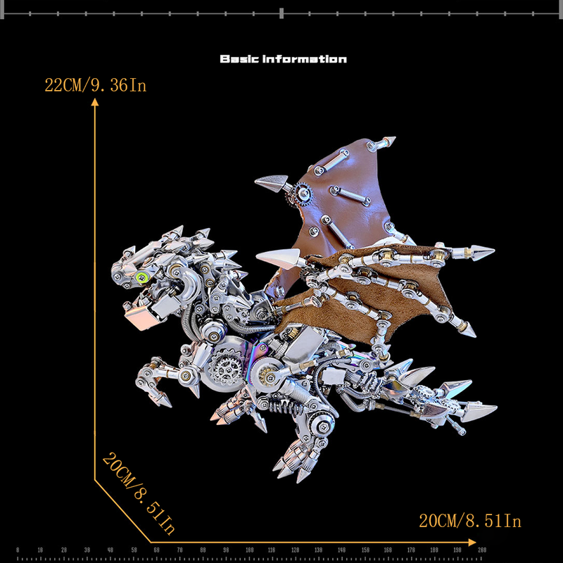 Load image into Gallery viewer, Western Dragon Mechanical 3D Metal Puzzle Punk Model Kit For Adults
