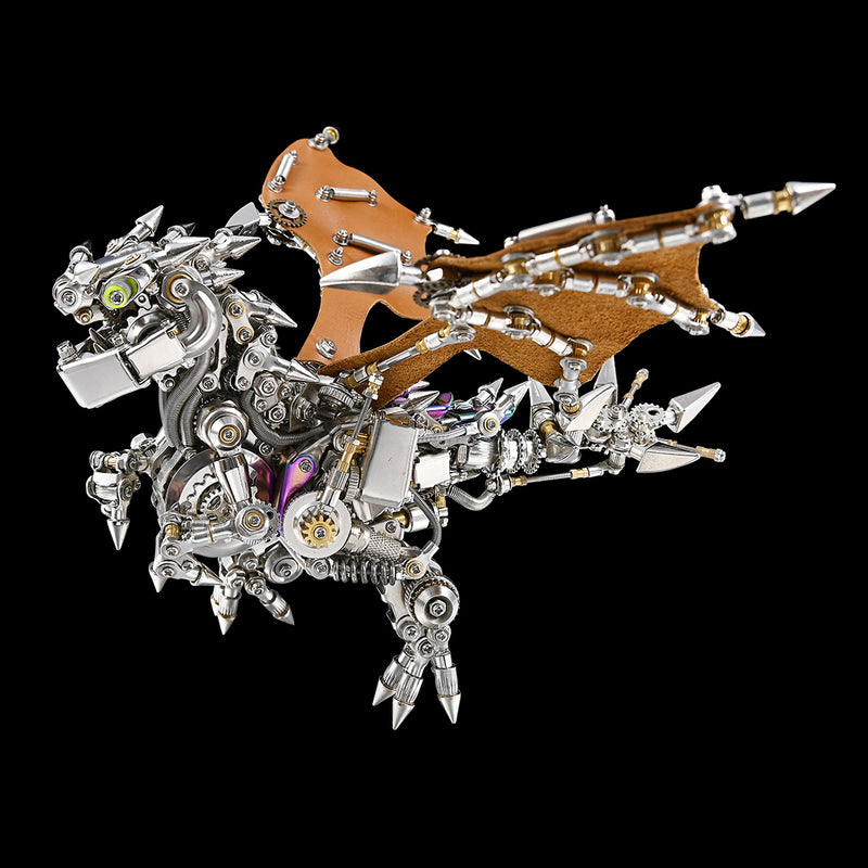 Laden Sie das Bild in Galerie -Viewer, {Western Dragon Mechanical 3D Metal Puzzle Punk Model Kit For Adults
