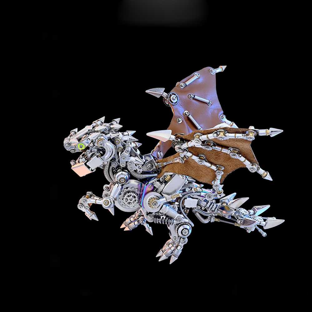 メガブロック アルティメットドラゴン スタンダール チタニウムアーマードラゴン Western Dragon Mechanical 3D Metal Puzzle Punk Model Kit For