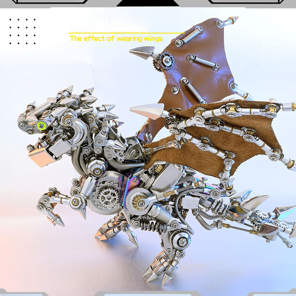 Western Dragon Mechanical 3D Metal Puzzle Punk Model Kit For Adults