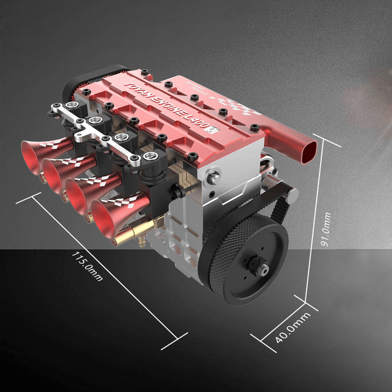 Laden Sie das Bild in Galerie -Viewer, {Toyan 4-stroke inline four-cylinder water-cooled gasoline engine model kit

