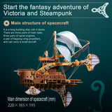 Steampunk Fantasy Spaceship Wooden Puzzle Model Kit For Gift