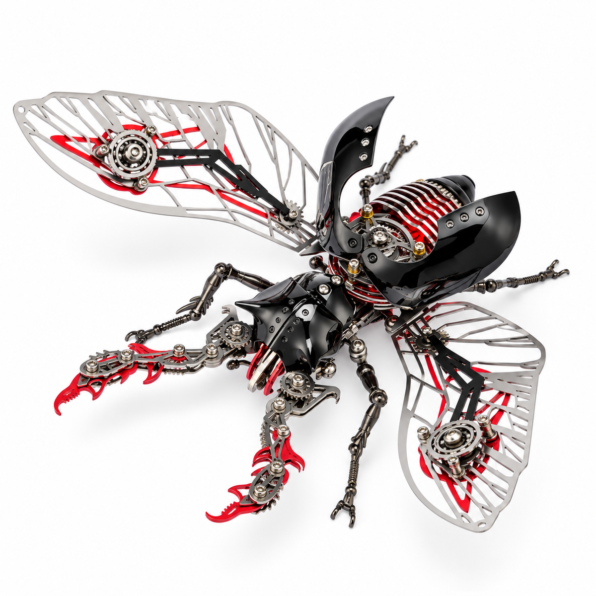 Mechanical Rhinoceros Beetle 3D Metal Model Kit – 317PCS DIY Insect Puzzle