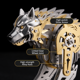 Mechanical Wolf 3D Metal Model Kit DIY Articulated Puzzle for Adults and Kids