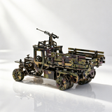 3D Metal Mechanical Military Truck Model Kit for Adults Camouflage DIY Assembly Puzzle