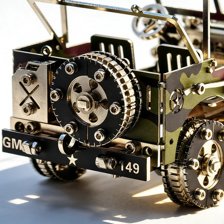 metal jeep model kit detailed interior seats and steering wheel