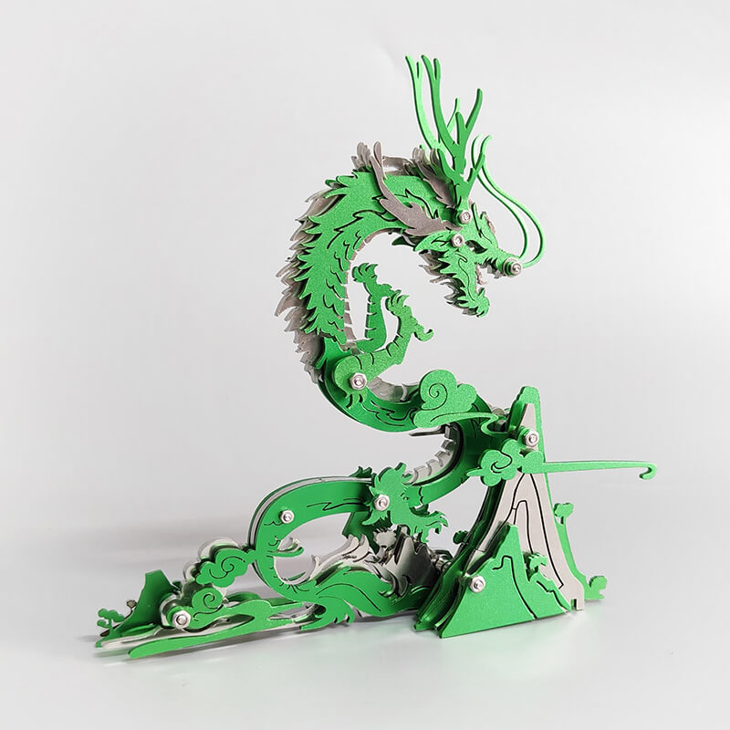 3D DIY Metal Puzzle Dragon on the Mountain Mythical Creature Model Kit