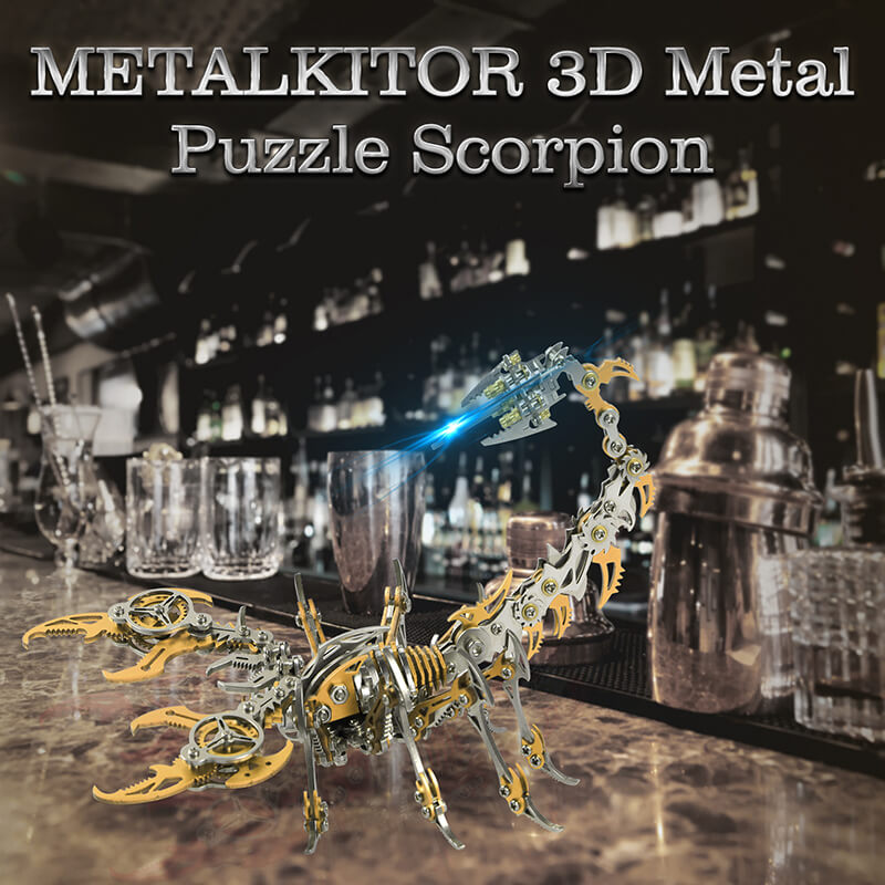3D Scorpion Metal Puzzle Colorful Model Kit for Gifts and Decoration