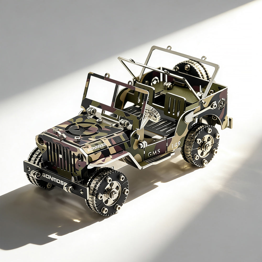 military jeep metal model kit DIY 3D puzzle for adults