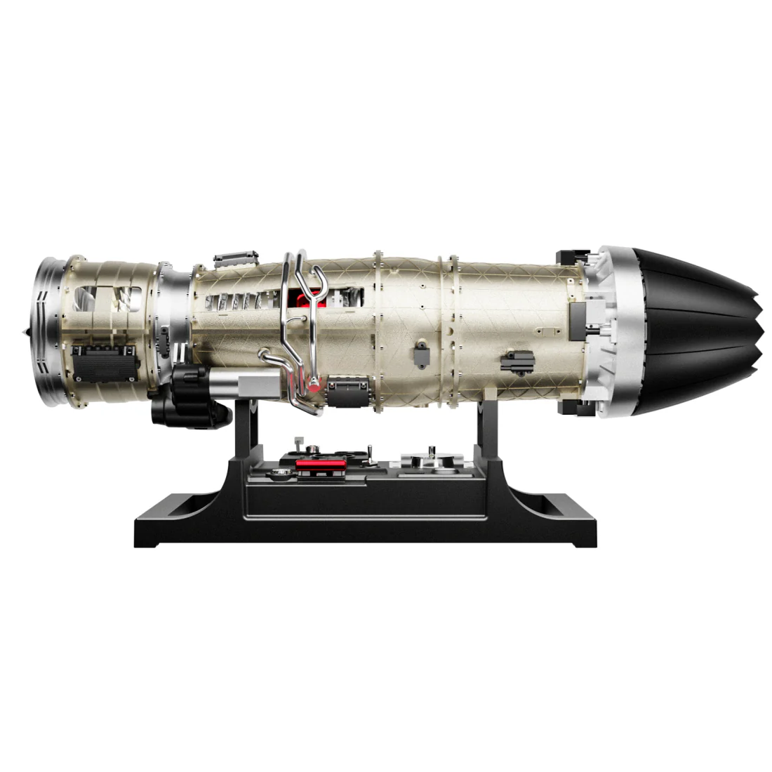 Teching 1:10 Scale Working Turbojet Engine Model Kit – Full Metal DIY Aircraft Turbine Engine for Adults