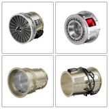 Teching 1:10 Scale Working Turbojet Engine Model Kit – Full Metal DIY Aircraft Turbine Engine for Adults