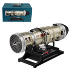 Teching 1:10 Scale Working Turbojet Engine Model Kit – Full Metal DIY Aircraft Turbine Engine for Adults