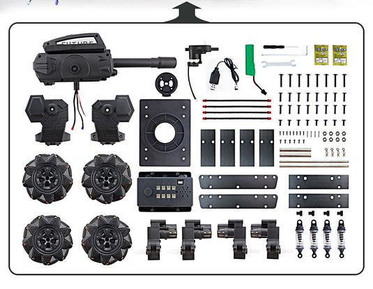 108pcs 3D -Legierungs -Baugruppe Programmierung wiederaufladbarer drahtloser Fernbedienungstank Elektrische Wasserbomben -Bomben -Modell -Kit