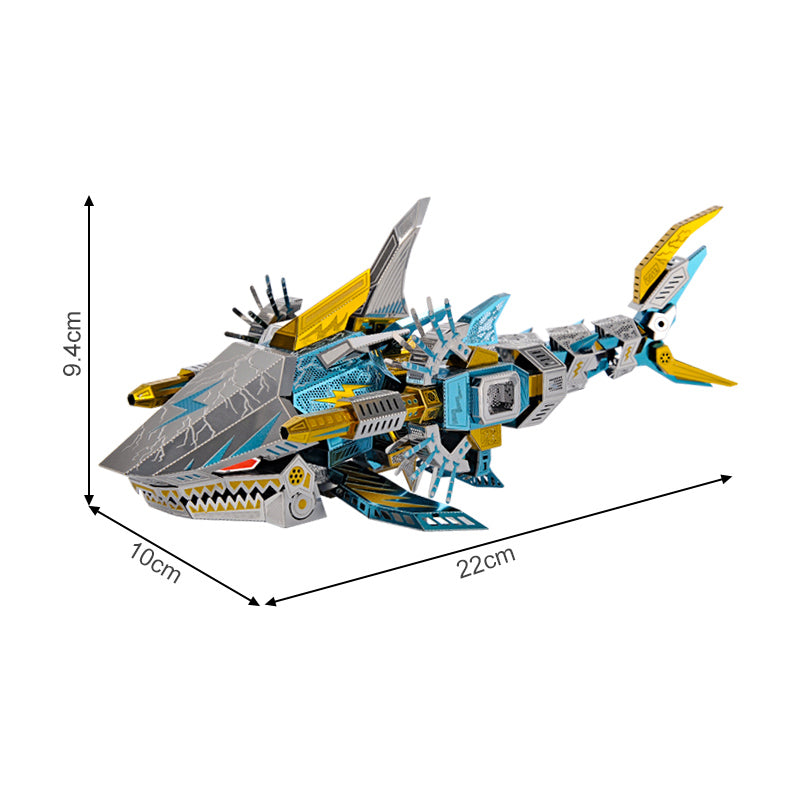 Laden Sie das Bild in Galerie -Viewer, {123 PCs Der Tigerhai der mechanischen Modellkits für Erwachsene Deep Seet Metal Metall
