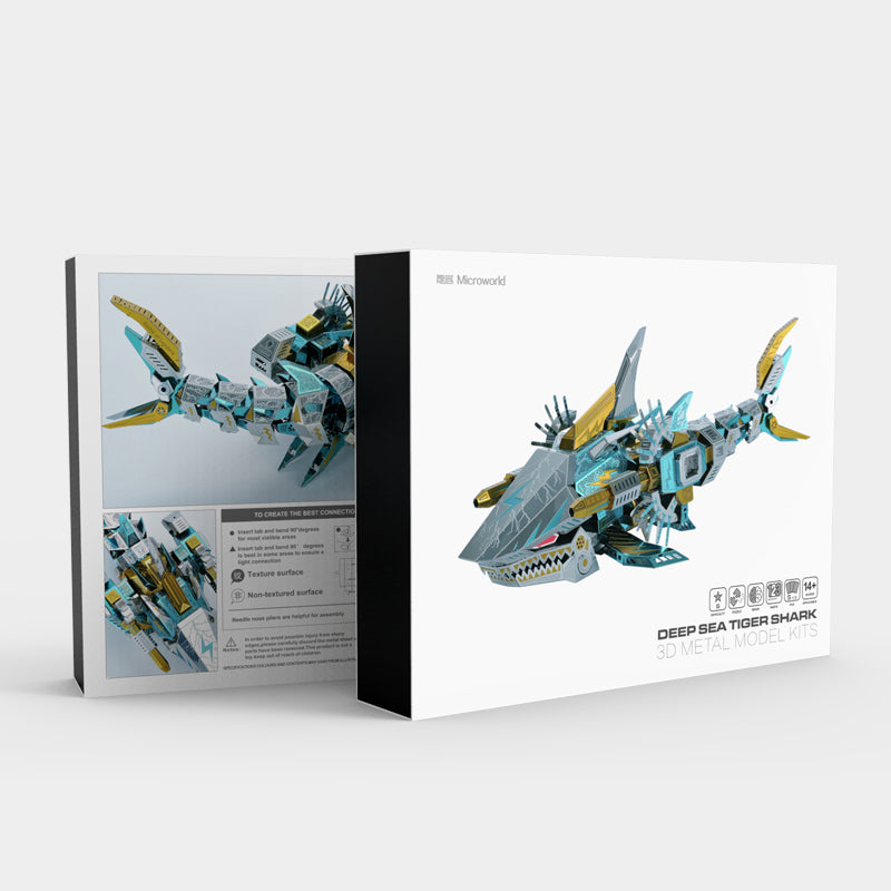 Load image into Gallery viewer, 123 Pcs The Tiger Shark of Deep Sea Metal Mechanical Model Kits for Adults
