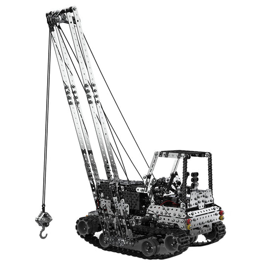 1745Pcs RC Heavy Duty Self-erecting Crane with Laterally Foldable Jib DIY Metal KIT