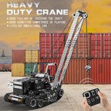 1745pcs rc Heavy Duty Zelf Operpende kraan met zijdelings opvouwbare jib-diy metaalkit