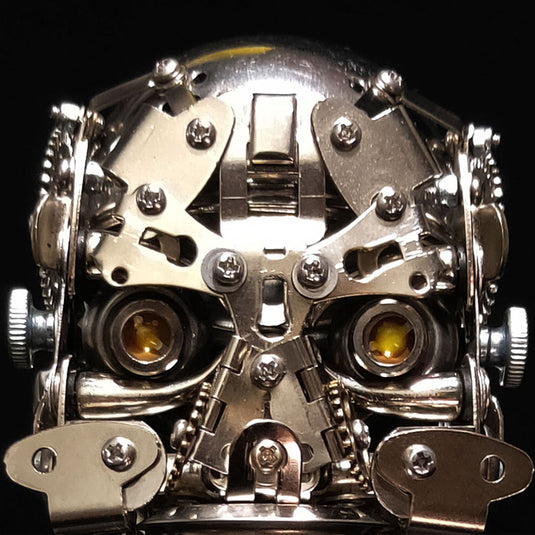 200PCS Steampunk Skull DIY 3D Metal Puzzle Model Kit with Base for Decoration and Gifts