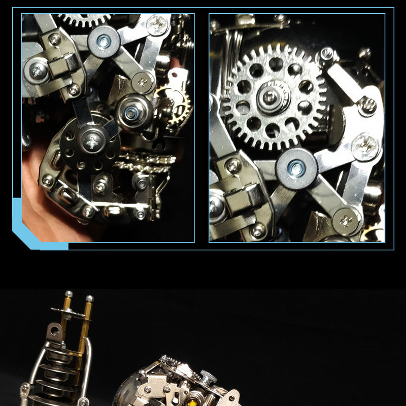 Laad de afbeelding in galerijviewer, 200 % Steampunk Skull Diy 3D Metal Puzzle Model Kit met basis voor decoratie en geschenken
