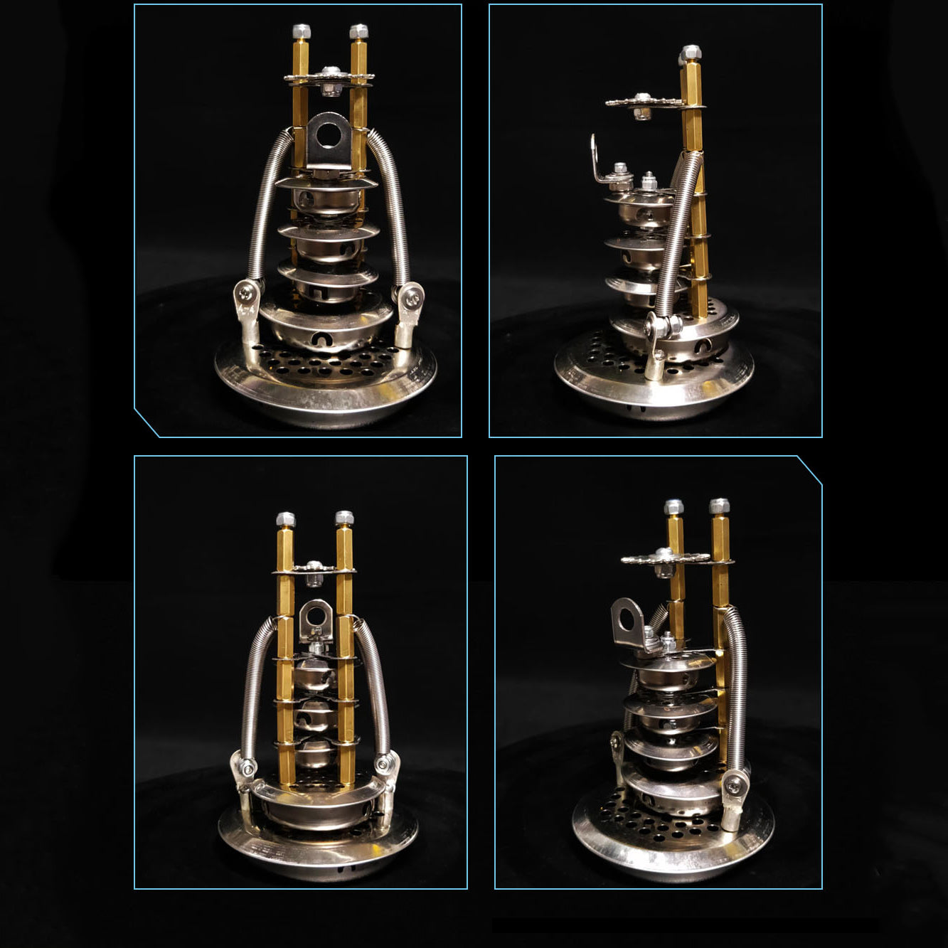 200PCS Steampunk Skull DIY 3D Metal Puzzle Model Kit with Base for Decoration and Gifts