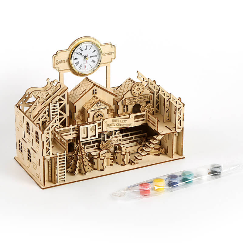 Laden Sie das Bild in Galerie -Viewer, {225pcs 3D Santa Workshop Model Kit Puzzle Kreatives Geschenk
