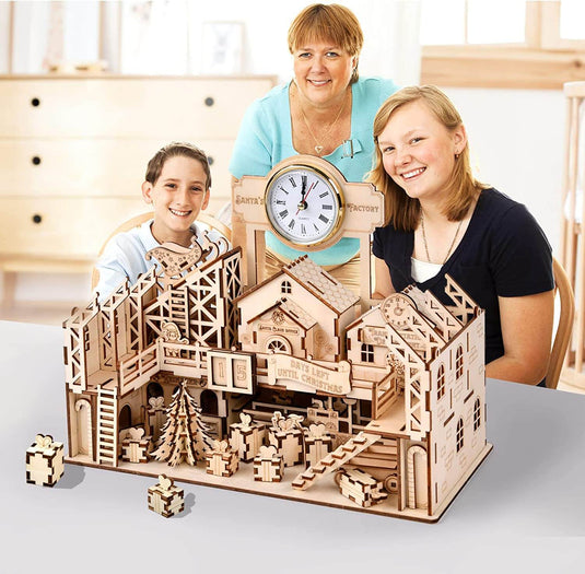 225PCS 3D Santa's Workshop Model Kit Puzzle Creative Gift