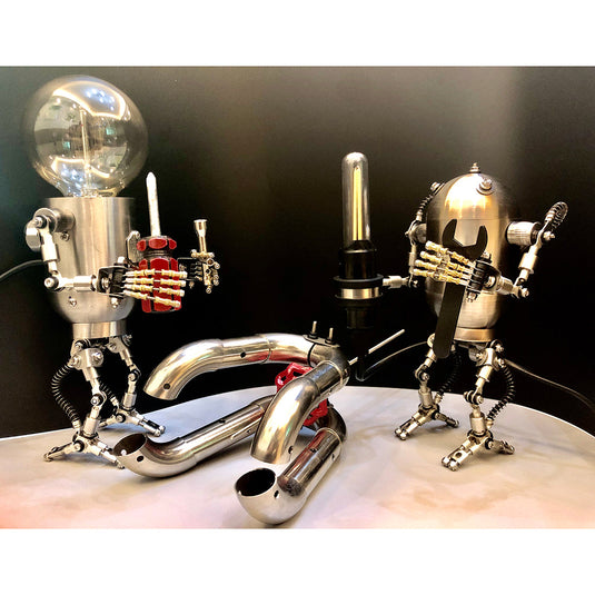 250PCS + Metal Future Robot Bulbe Lampe Handyman Mr Gort Model Building Kits avec lumière