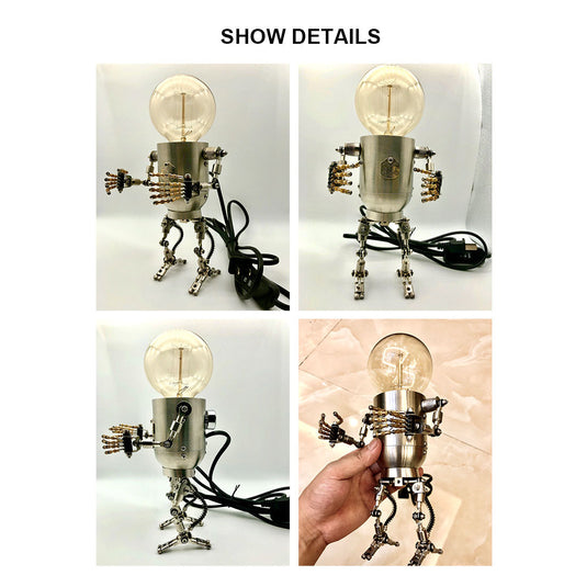250PCS+ Metal Future Robot Bulb Lamp Handyman Mr Gort Model Building Kits met licht