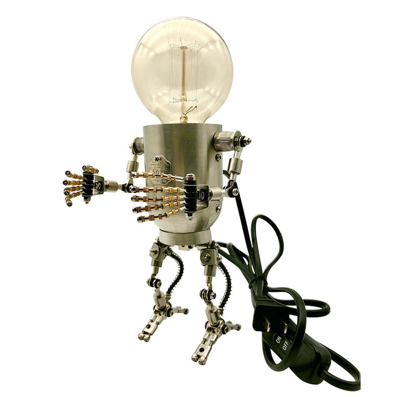Laad de afbeelding in galerijviewer, 250PCS+ Metal Future Robot Bulb Lamp Handyman Mr Gort Model Building Kits met licht
