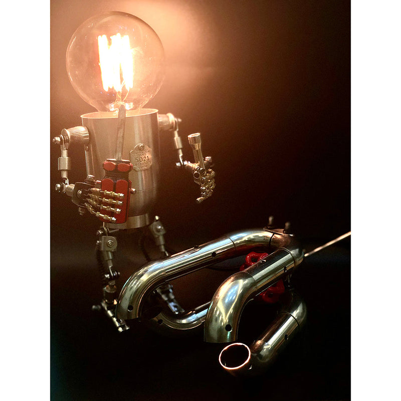 Load image into Gallery viewer, 250Pcs+ Metal Future Robot Bulb Lamp Handyman Mr Gort Model Building Kits with Light
