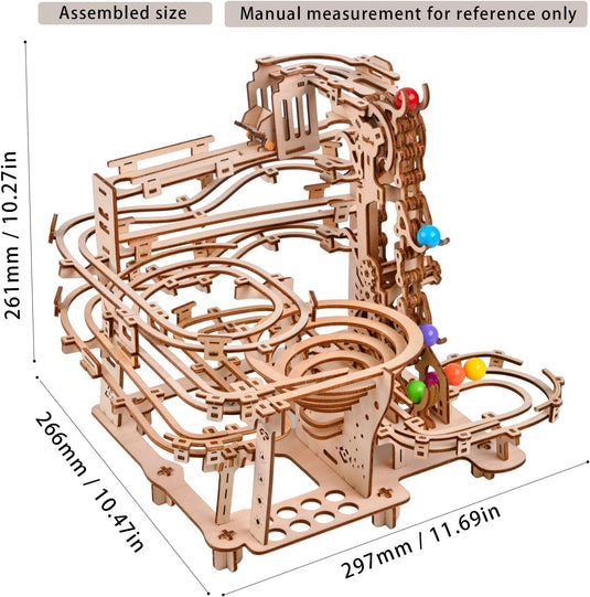 335pcs Kit creativo de la cadena de la cadena de carreras de madera 3D