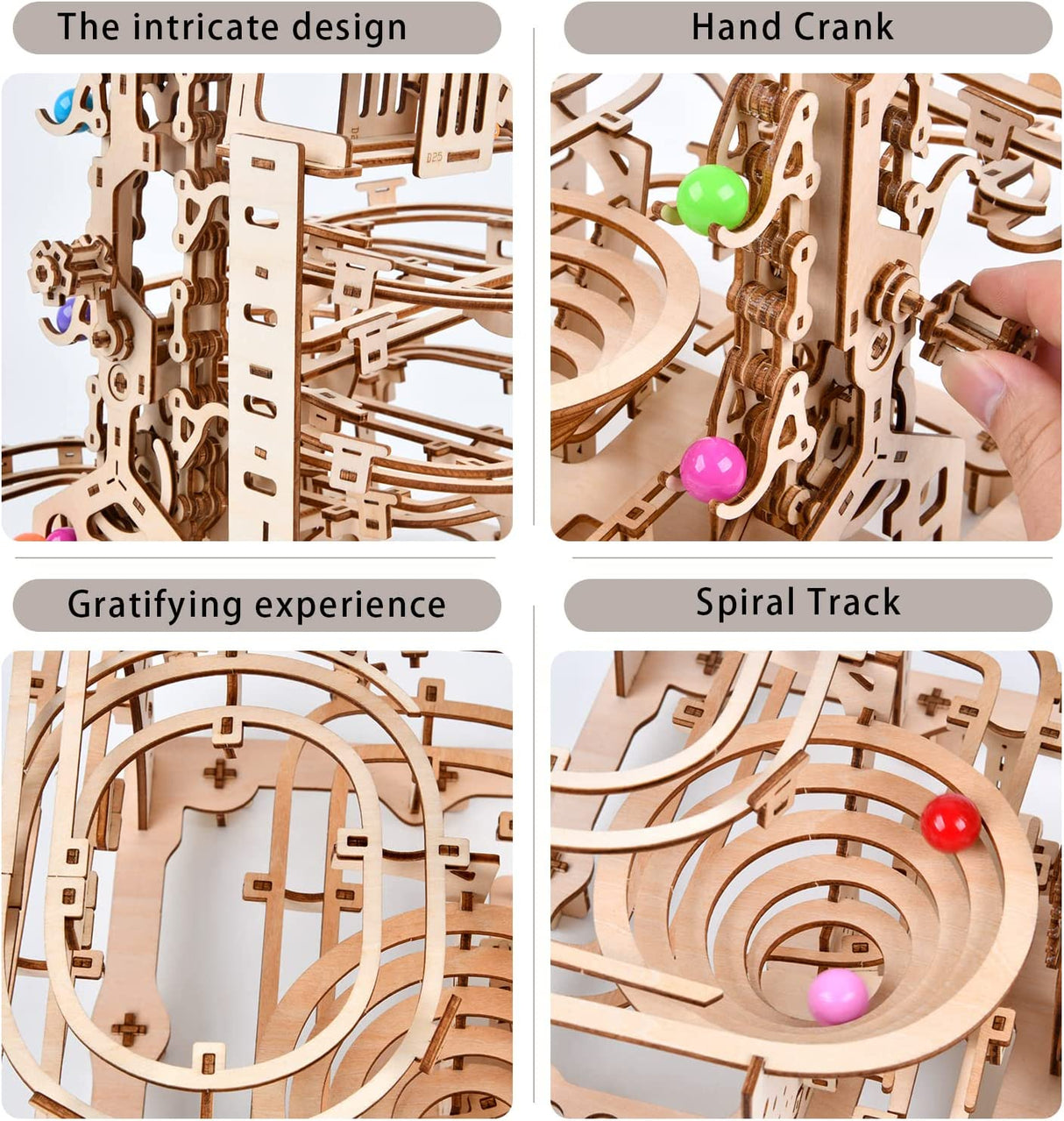 335pcs 3d Holzpuzzle Marmor Run Chain Model Kit kreatives Geschenk