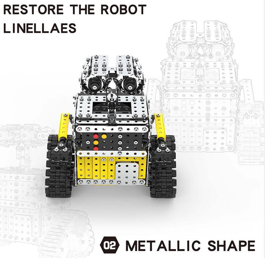 780pcs+ 3d zusammengebautes DIY Metall Building Kit Hand-Assemored Fernbedienung Roboter Spielzeuggeschenk