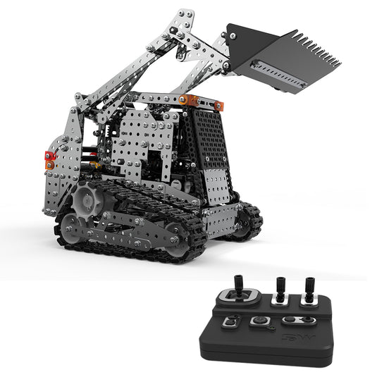 3D alloy crawler forklift remote control vehicle assembled scientific and educational engineering vehicle model