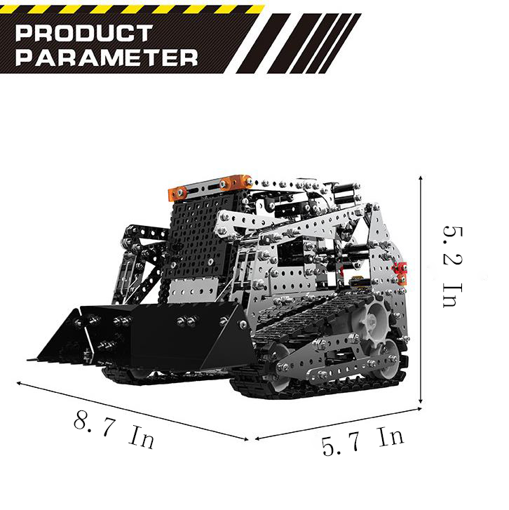 Load image into Gallery viewer, 3D alloy crawler forklift remote control vehicle assembled scientific and educational engineering vehicle model
