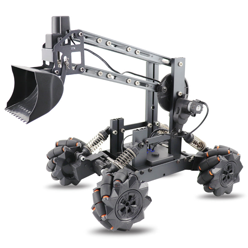 3D Alloy remote control multi-function four-wheel drive construction vehicle DIY assembly manipulator + forklift