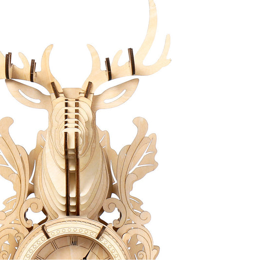 3D DIY Elk Model Kit Alarm Clock Decoration Gift