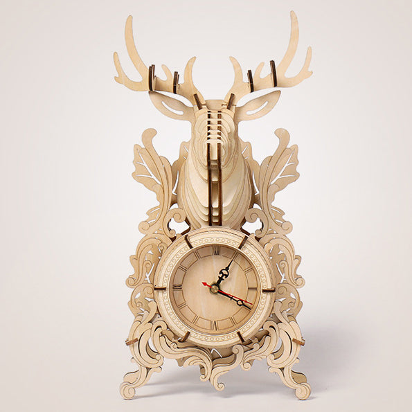 Load image into Gallery viewer, 3D DIY Elk Model Kit Alarm Clock Decoration Gift
