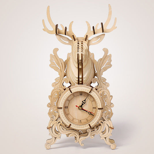 3D DIY Elk Model Kit Alarmklok Decoratiegeschenk