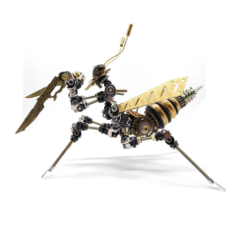 Laden Sie das Bild in Galerie -Viewer, {3D -DIY -Metallbaugruppe Mechanische Mantis -Insekt 500pcs Modellkit

