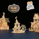 3D Halloween Series DIY Ghost House Wooden Model Kit