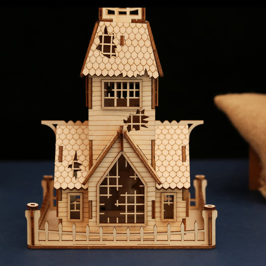 3D Halloween Series DIY Ghost House Wooden Model Kit