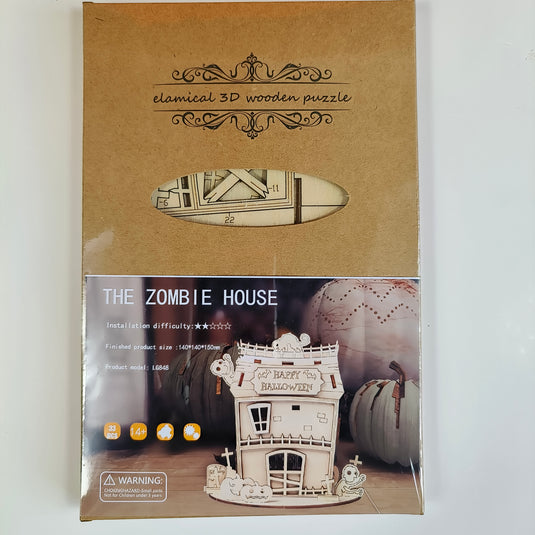 Kit de modèle en bois de la série Halloween 3D Halloween DIY Ghost House