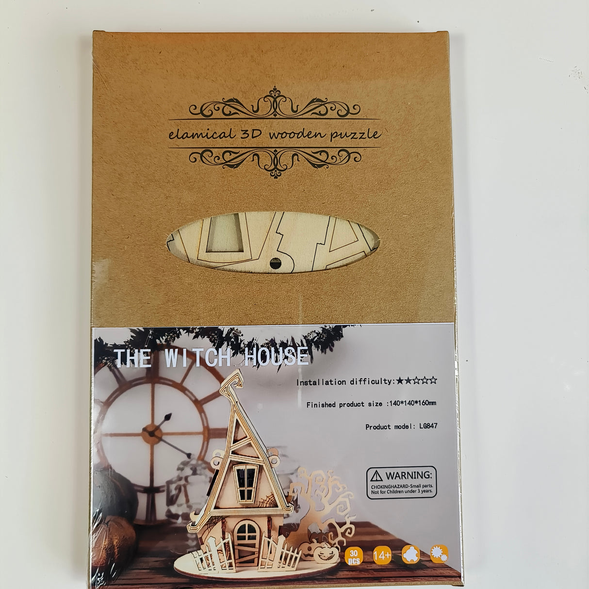 3D Halloween Series DIY Ghost House Wooden Model Kit