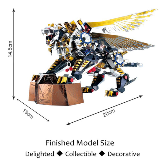 Kit de construcción de bricolaje de diy modelo de tigre mecánico de metal 3D