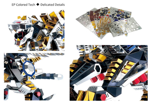 700PCS+ Colorful Bengal Tiger 3D Metal Model Assembly Building Kit