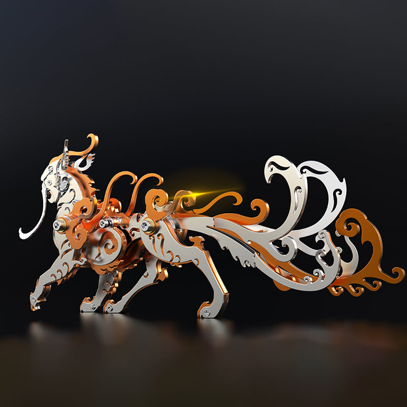 Load image into Gallery viewer, 3D Metal Mechanical Lion Mutation Mythological Creature Model Kit
