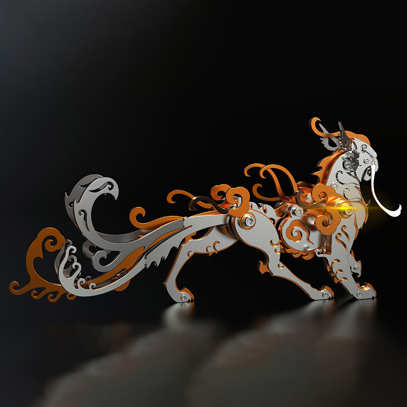 Load image into Gallery viewer, 3D Metal Mechanical Lion Mutation Mythological Creature Model Kit
