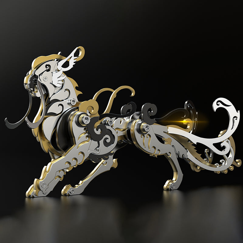 3D Metal Mechanical Lion Mutation Mythological Creature Model Kit